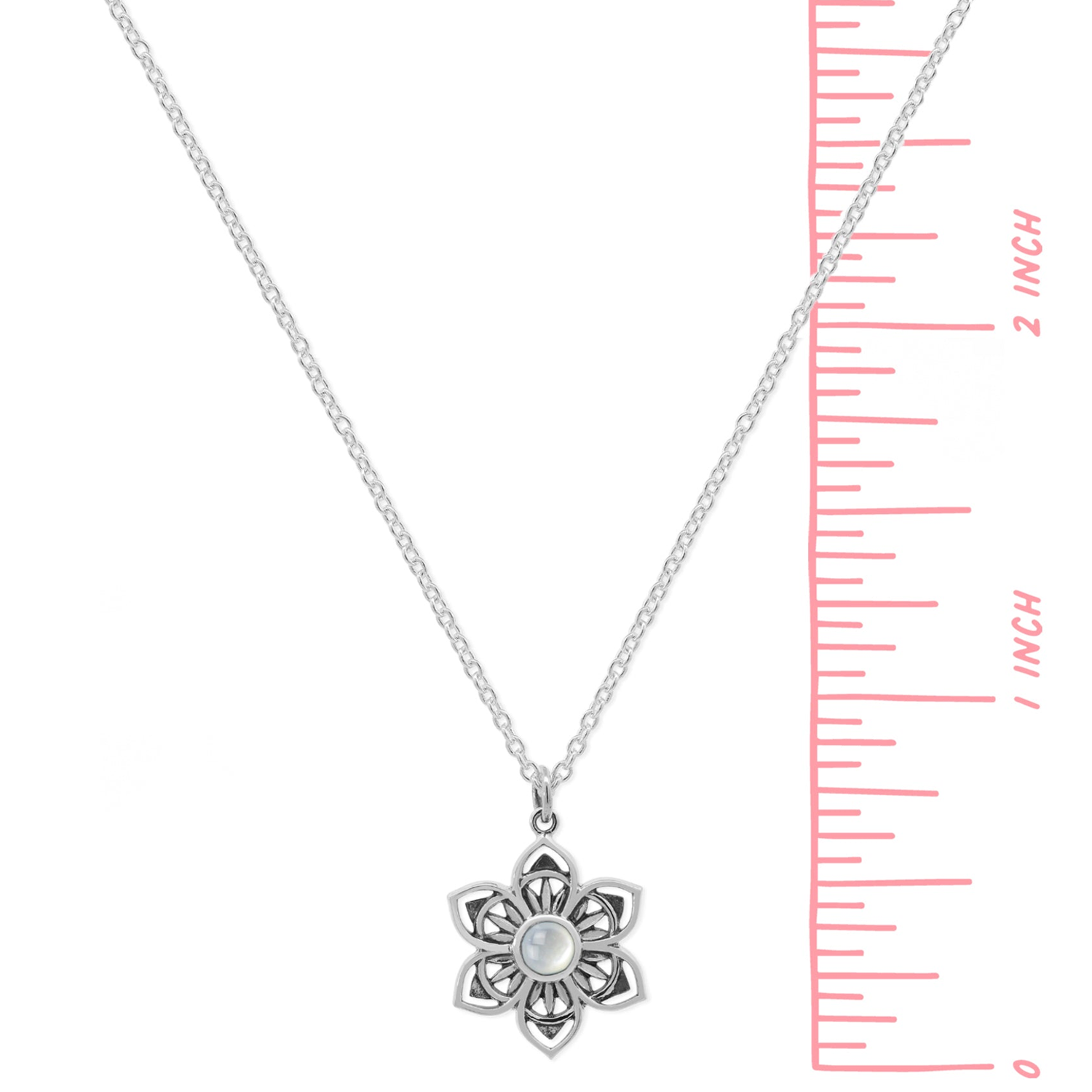 BOMA Floral Mandala Necklace with Mother of Pearl