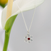 BOMA Floral Mandala Necklace with Synthetic Red Coral