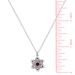 BOMA Floral Mandala Necklace with Synthetic Red Coral