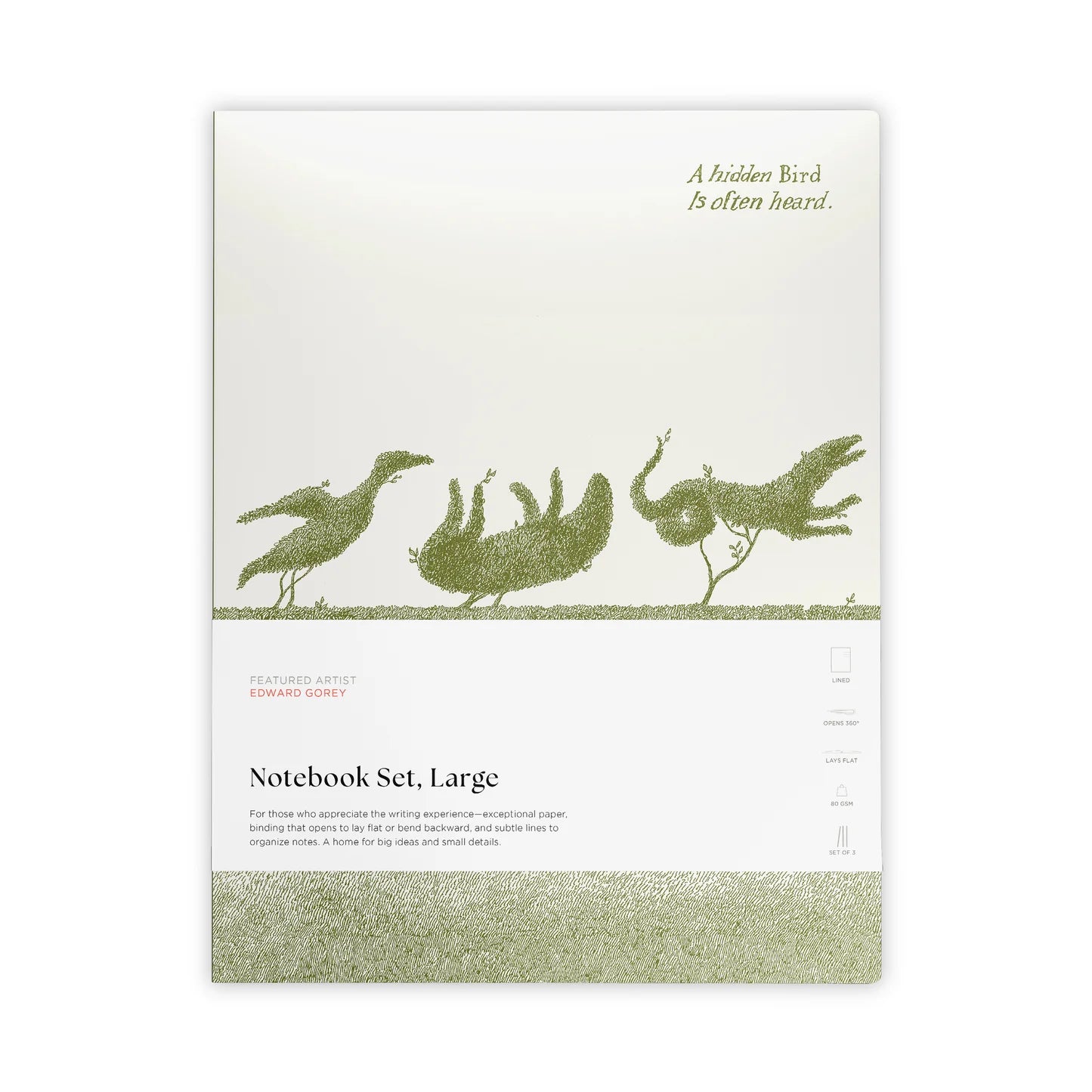 POM Edward Gorey Large Notebook Set