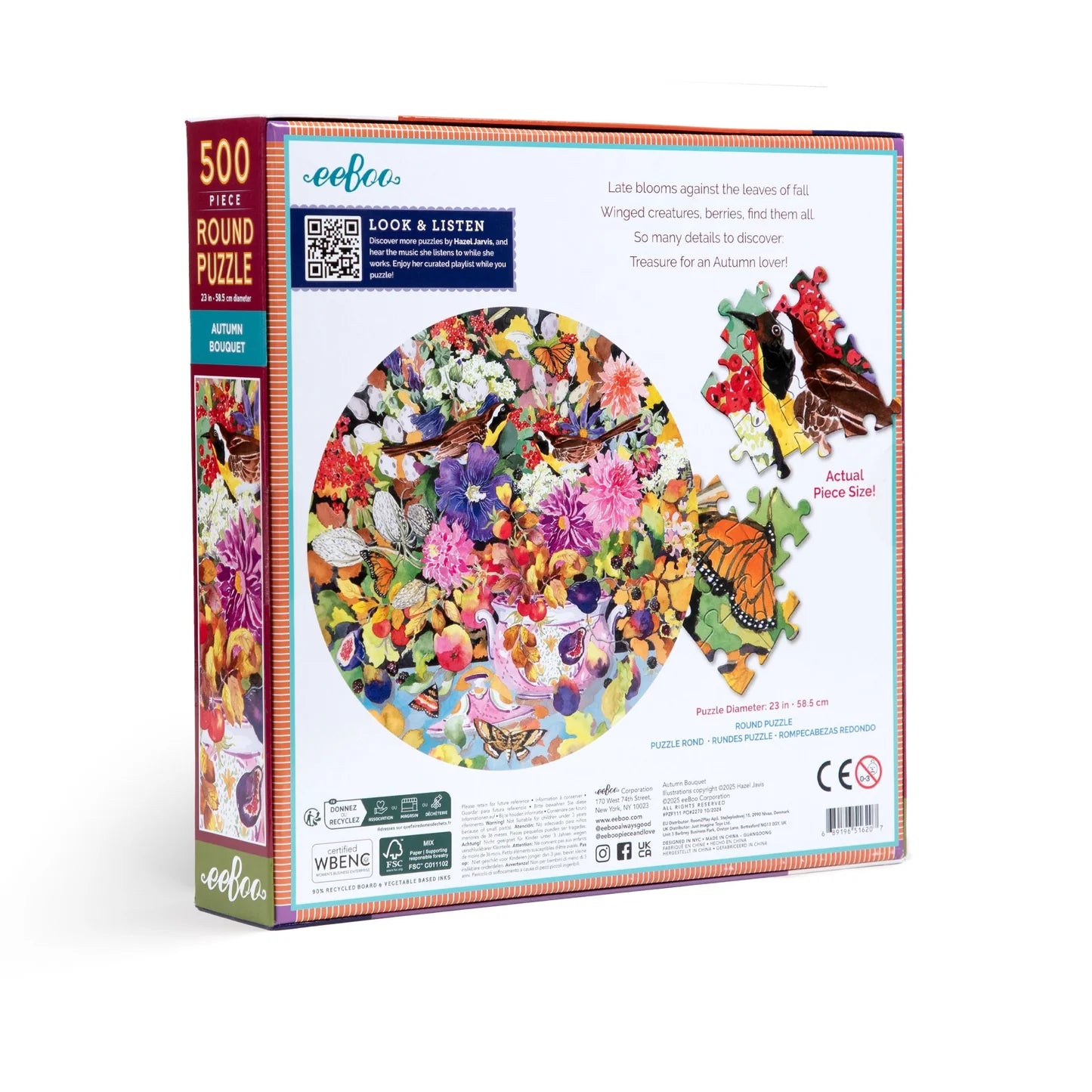 Autumn Bouquet 500 Piece Round Puzzle