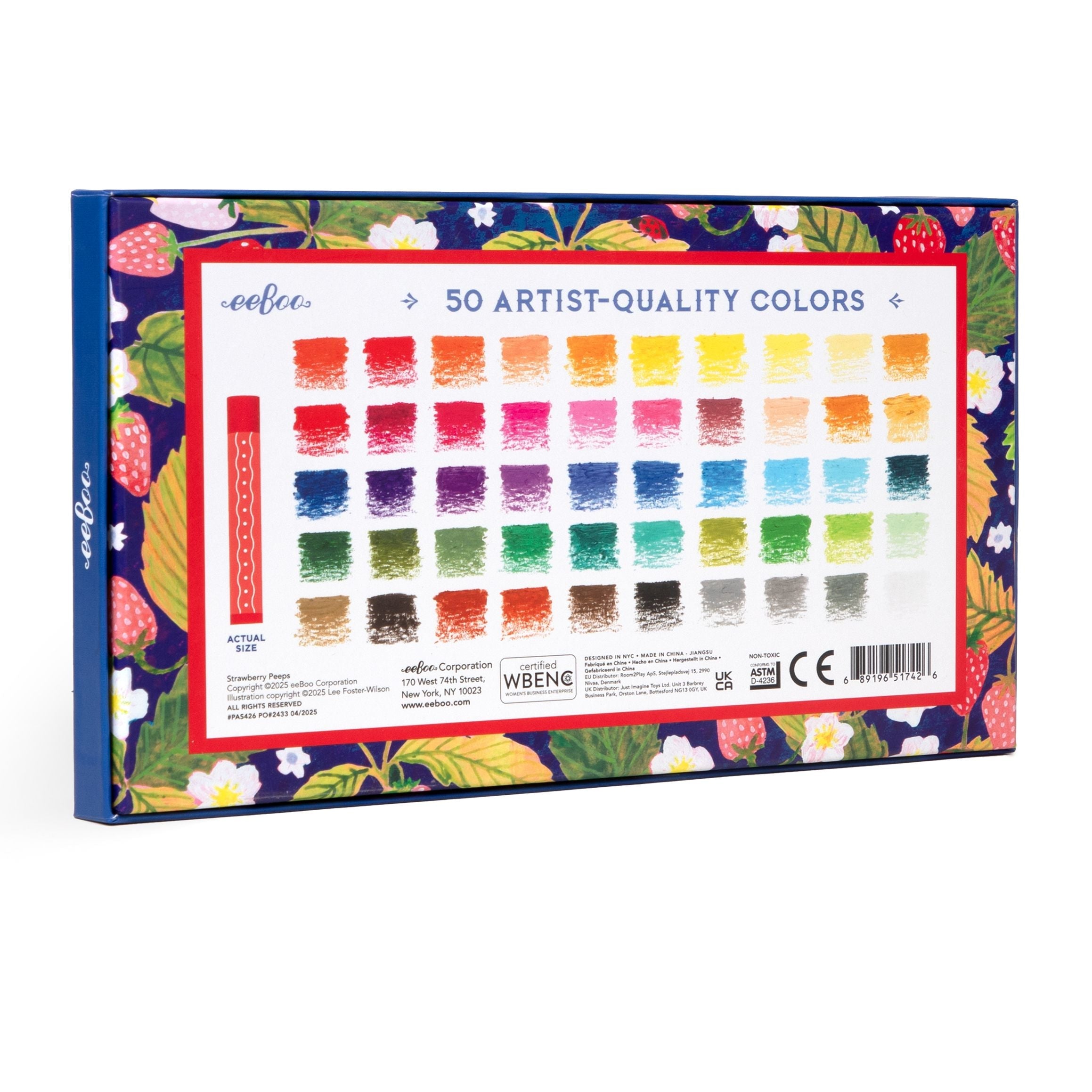 eeBoo Strawberry Peeps 50 Oil Pastels