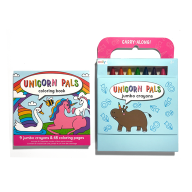 Unicorn Pals Carry Along Coloring Pages and 9 Jumbo Crayons