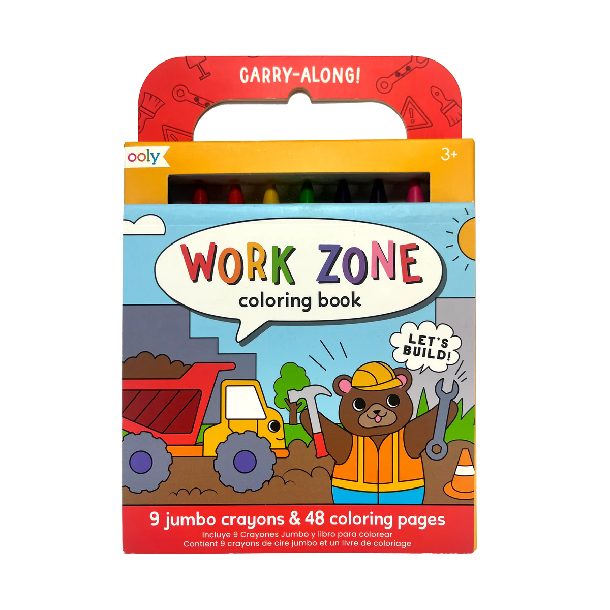 Work Zone Carry Along Coloring Pages and 9 Jumbo Crayons