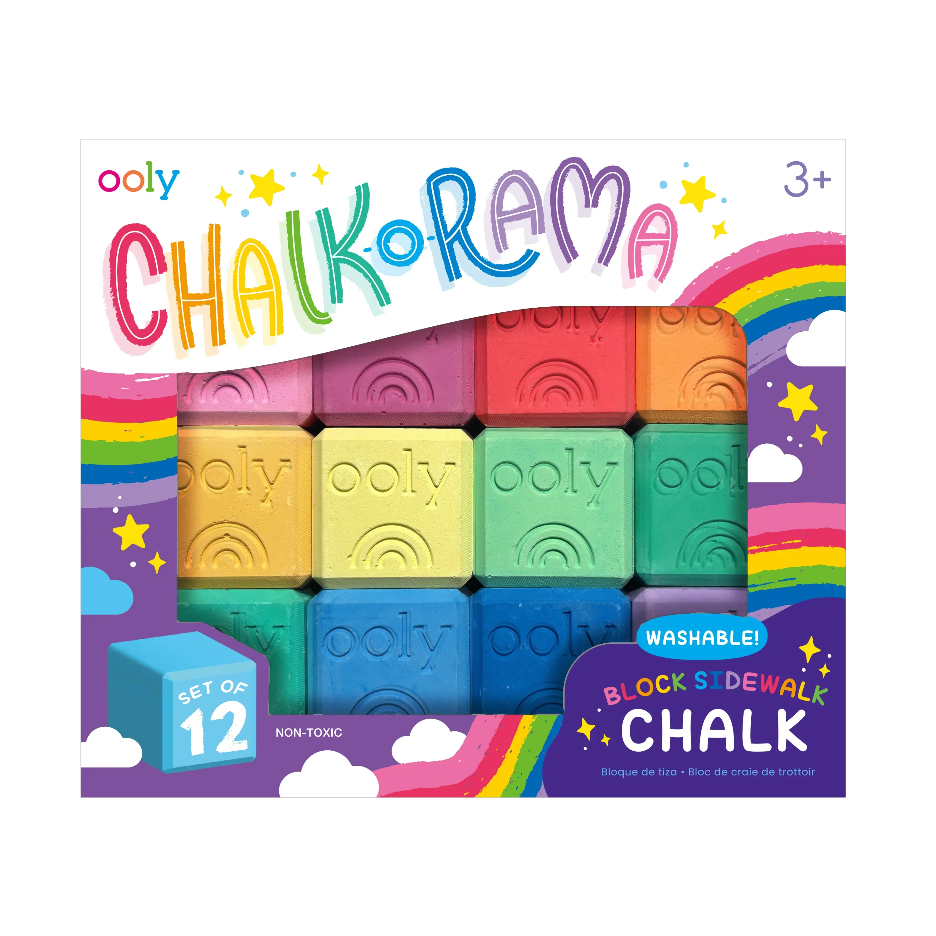Chalk-O-Rama Block Sidewalk Chalk - Set of 12