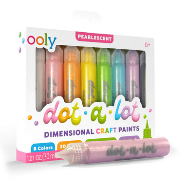 Dot-a-Lot 3D Dimensional Craft Paint - Pearlescent - Set of 8