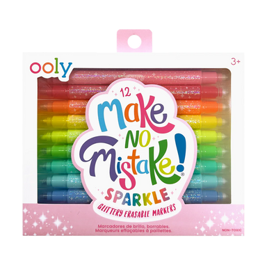 Make No Mistake! Sparkle Glittery Erasable Markers - Set of 12