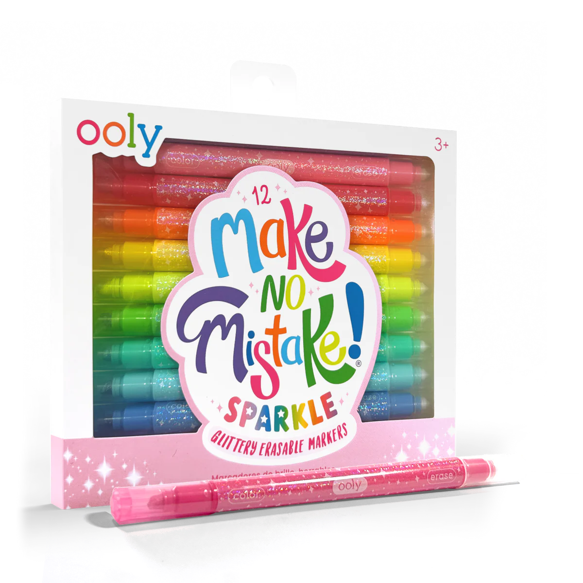 Make No Mistake! Sparkle Glittery Erasable Markers - Set of 12