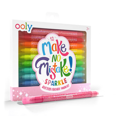 Make No Mistake! Sparkle Glittery Erasable Markers - Set of 12