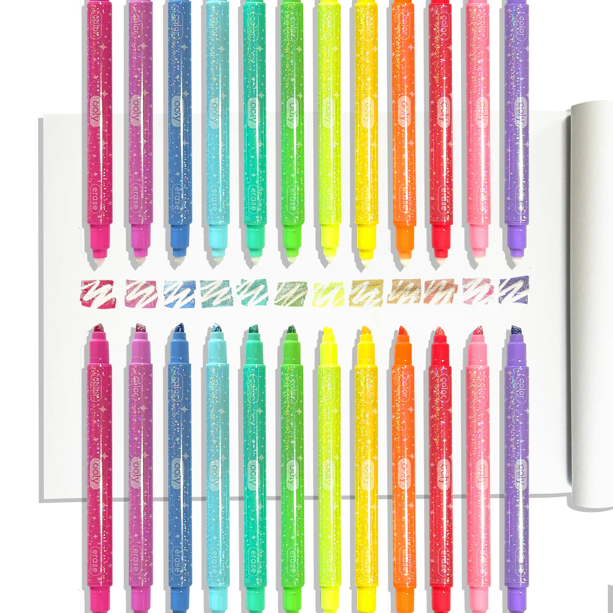 Make No Mistake! Sparkle Glittery Erasable Markers - Set of 12