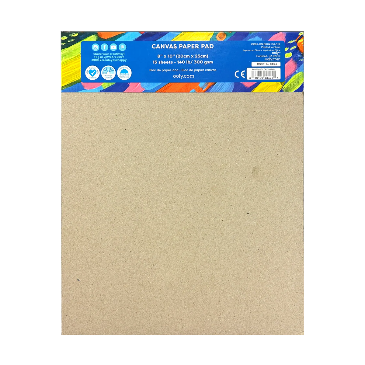 OOLY PAINTOLOGY CNVAS PAPER PAD