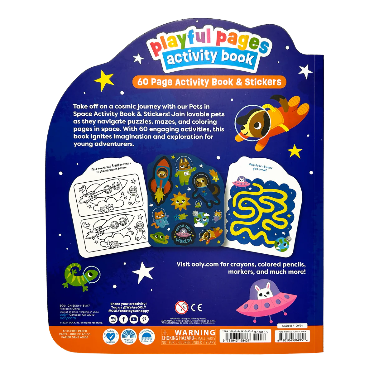 OOLY PLAY PAGES ACTV BK PETS SPACE