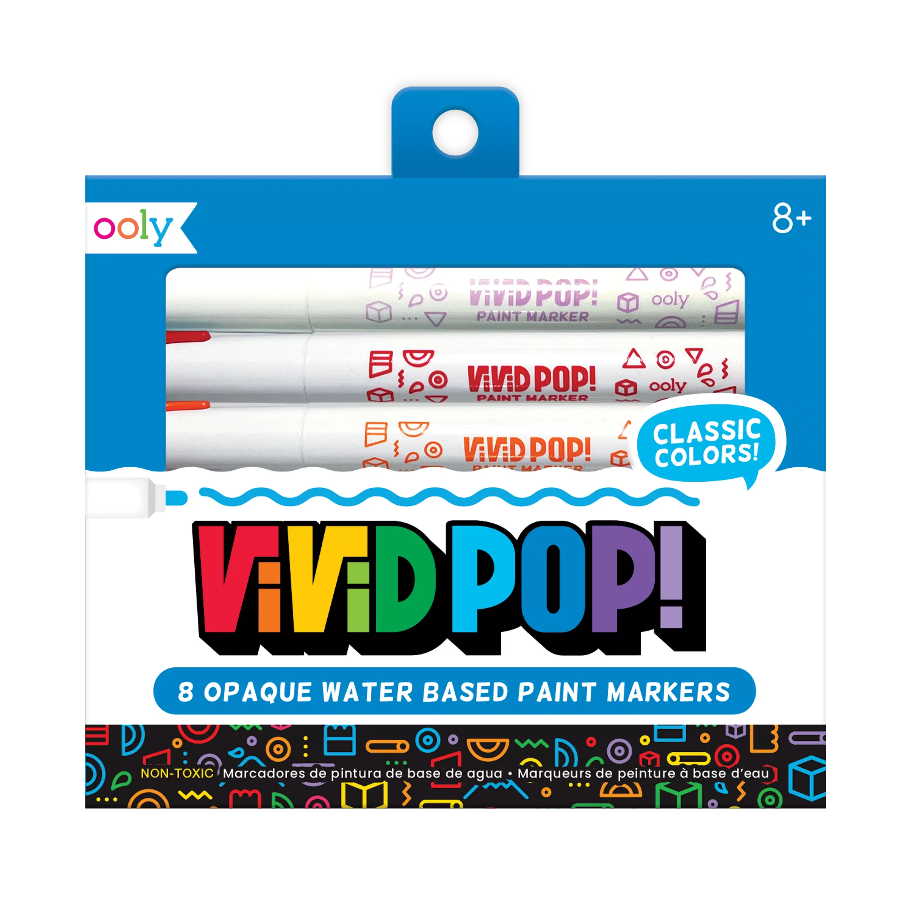 OOLY Vivid Pop! 8 Opaque Water Based Paint Markers