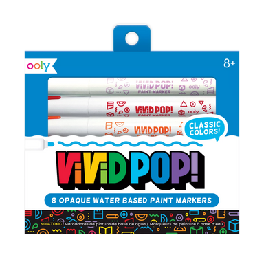 OOLY Vivid Pop! 8 Opaque Water Based Paint Markers