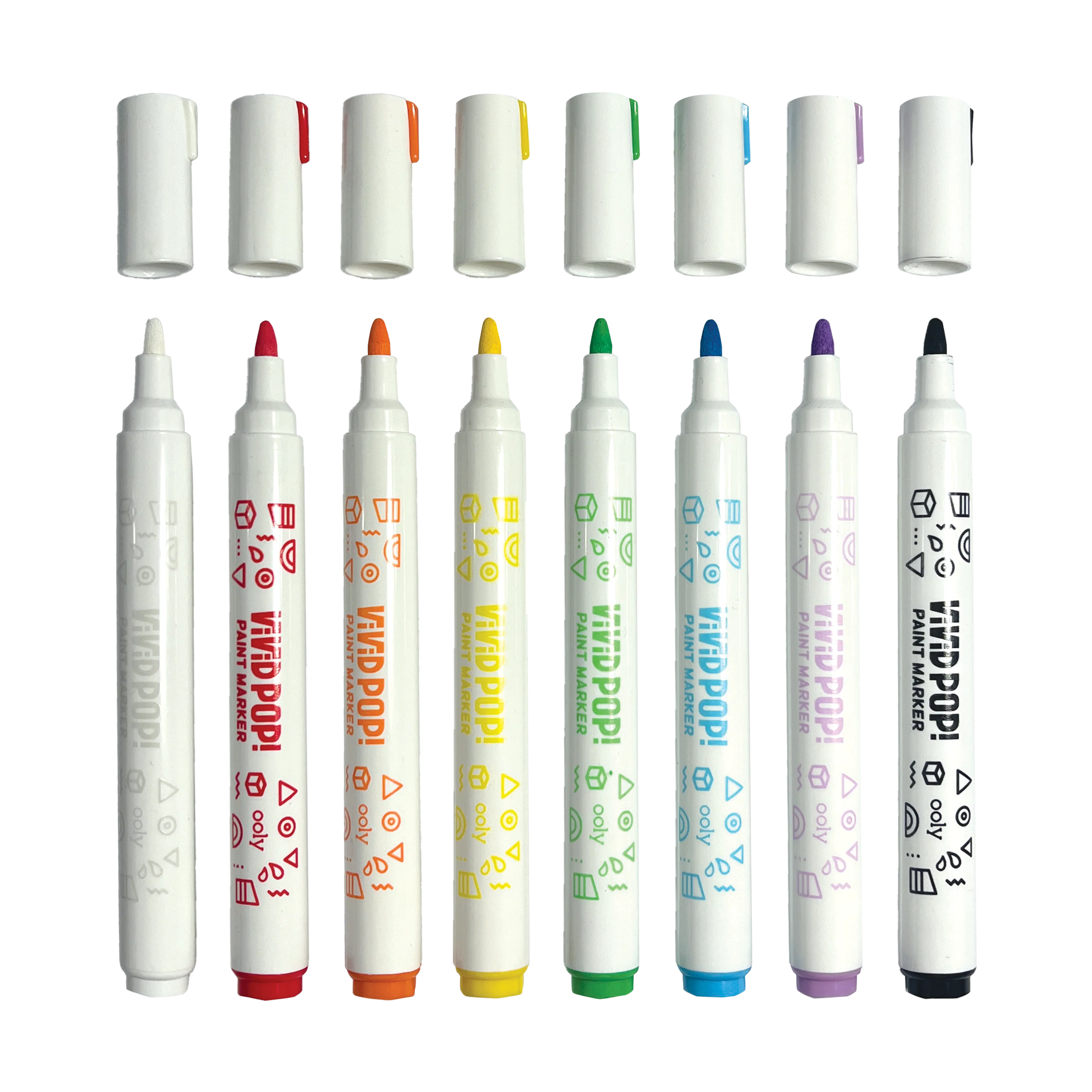 OOLY Vivid Pop! 8 Opaque Water Based Paint Markers