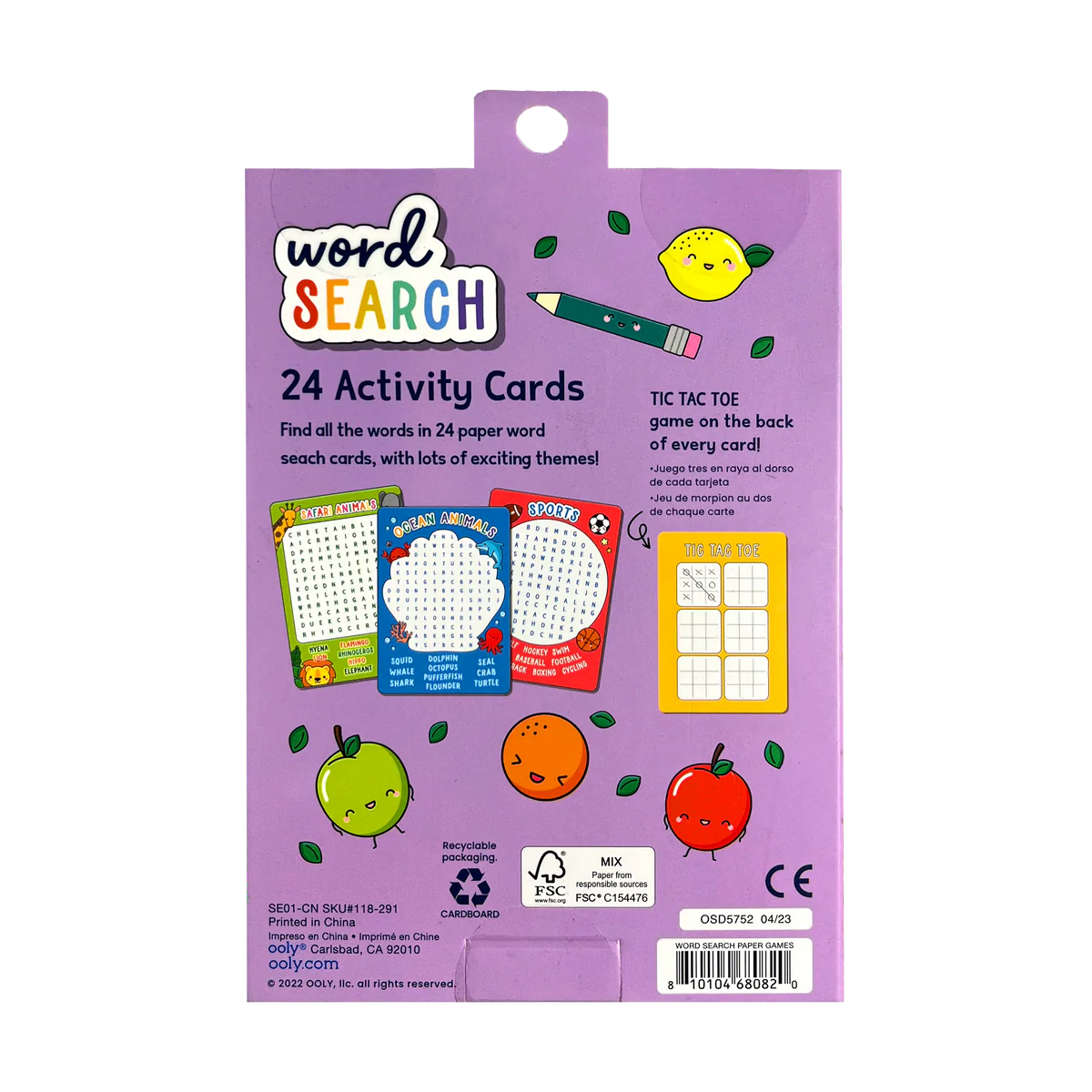 Word Search Activity Cards
