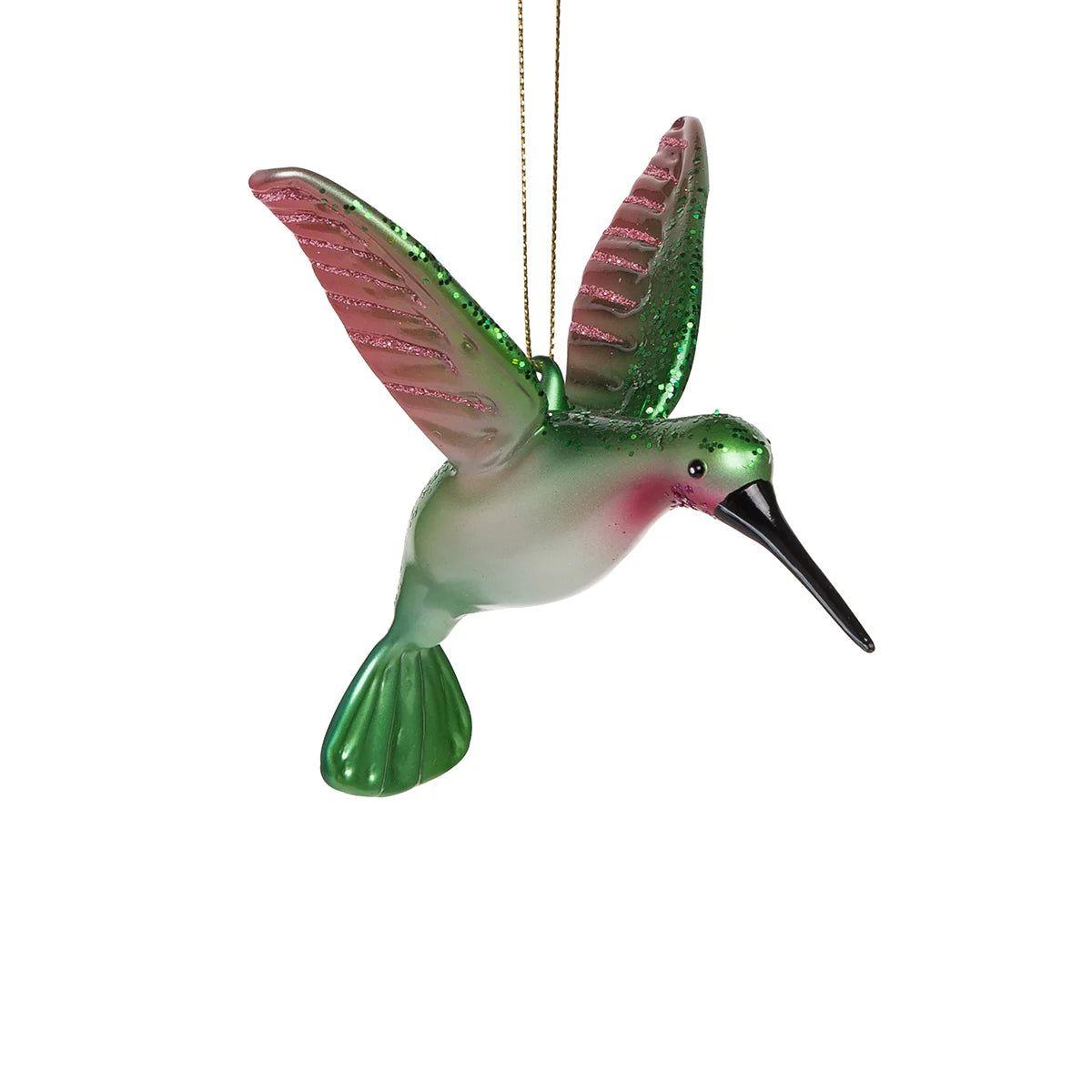 Glass Hummingbird Ornament