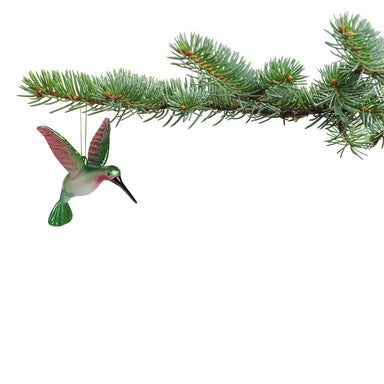 Glass Hummingbird Ornament