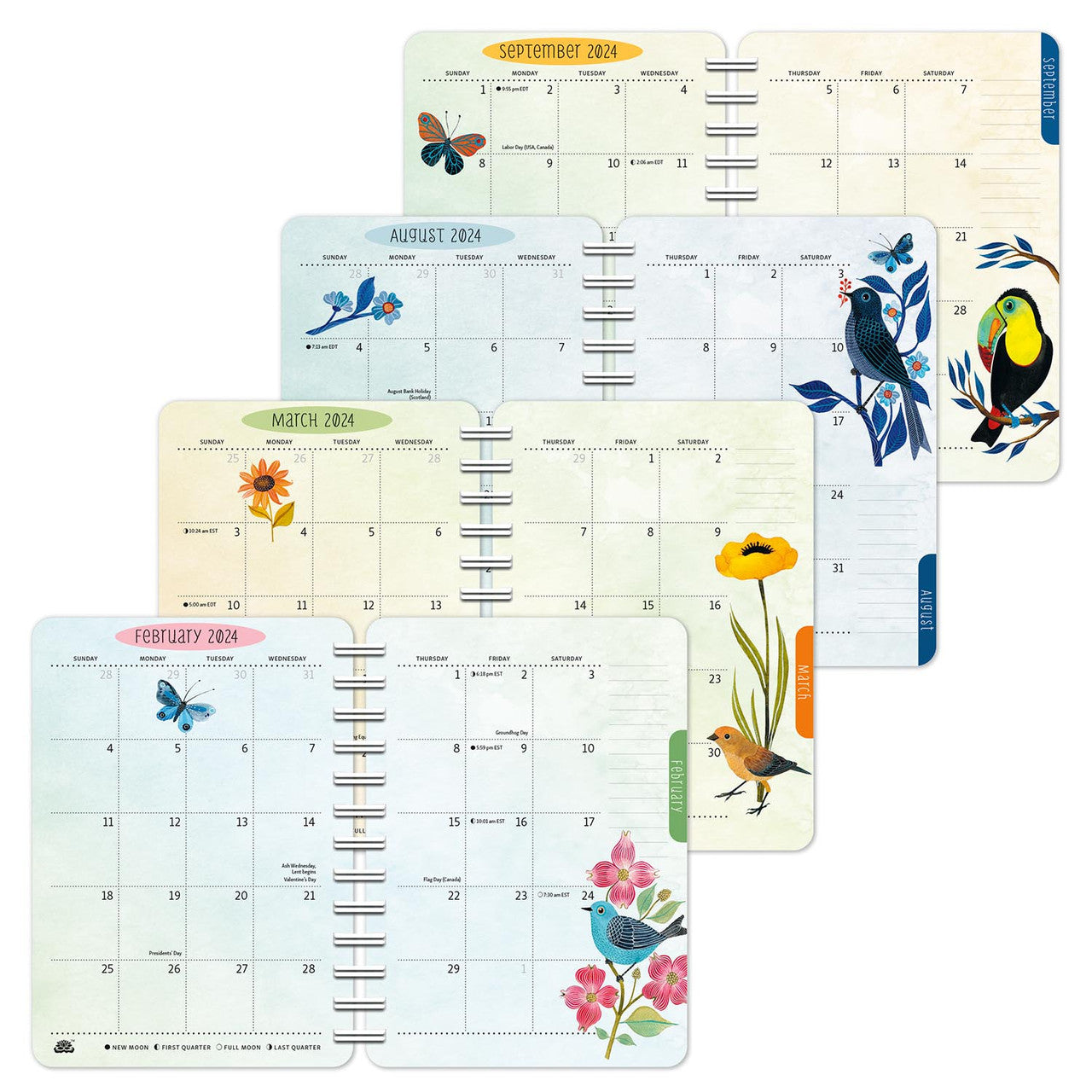 Birds of A Feather by Geninne D. Zlatkis 2024 Weekly Planner    