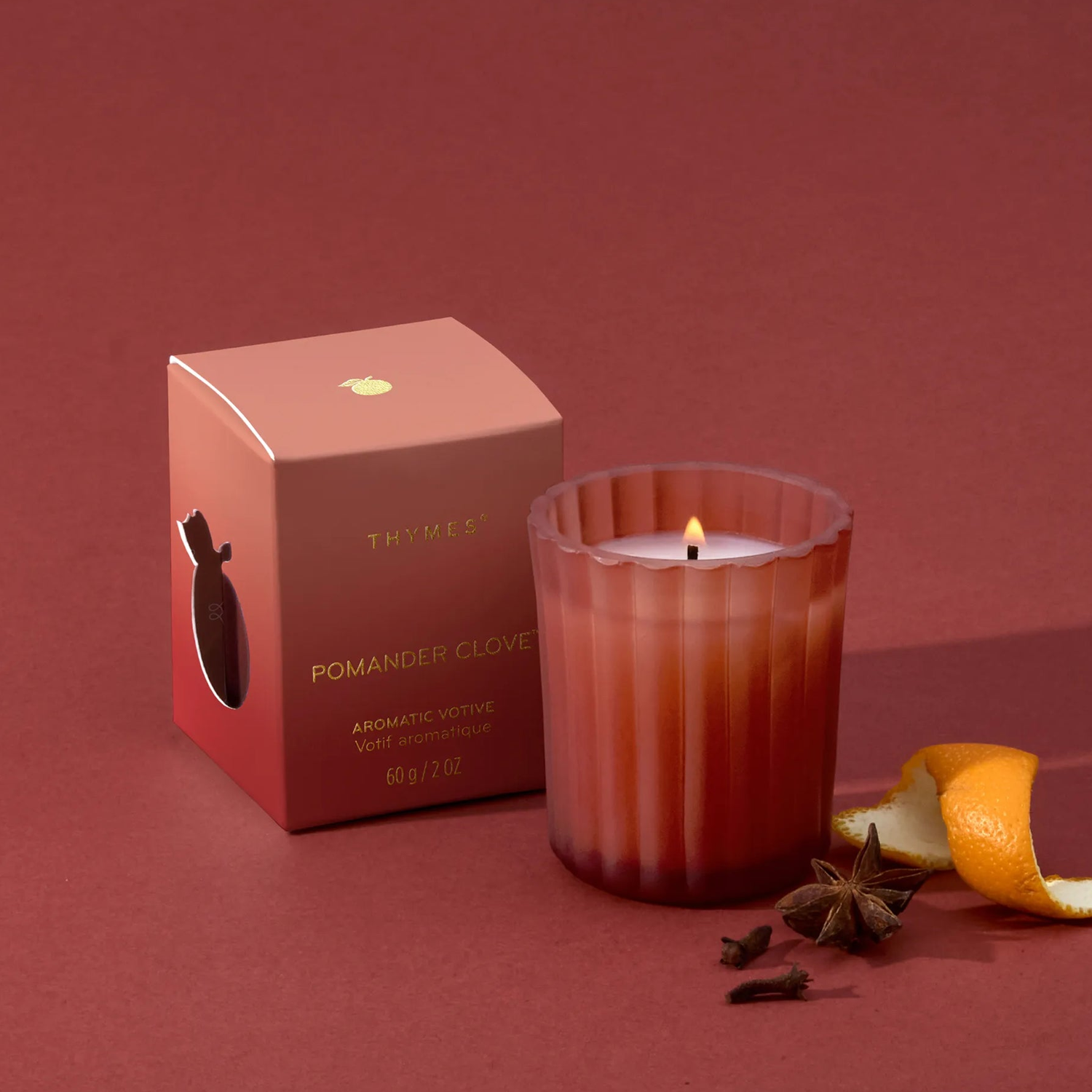 THYMS Pomander Clove Votive Candle