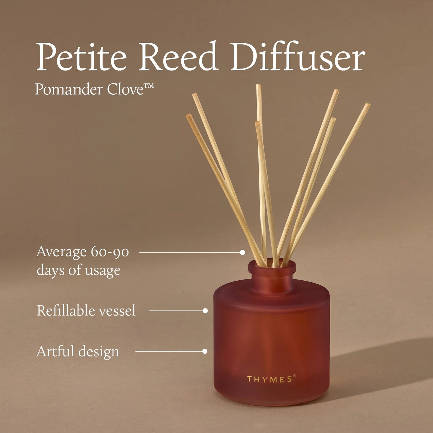 THYMS Pomander Clove Petite Reed Diffuser