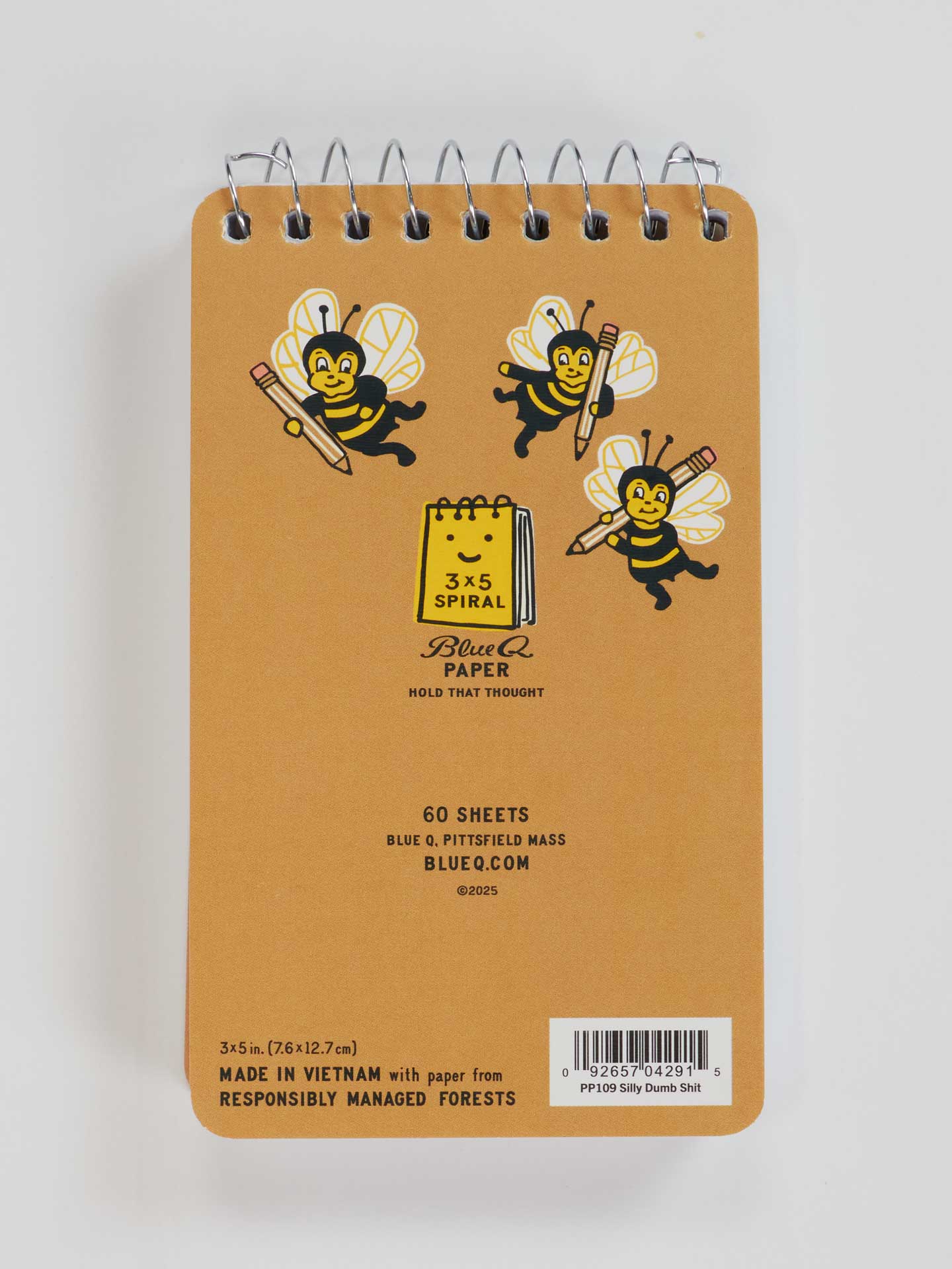 BLUQ Silly Dumb Shit 3x5 Spiral Notebook