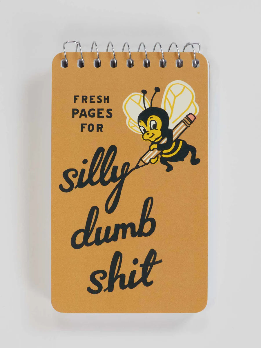 BLUQ Silly Dumb Shit 3x5 Spiral Notebook