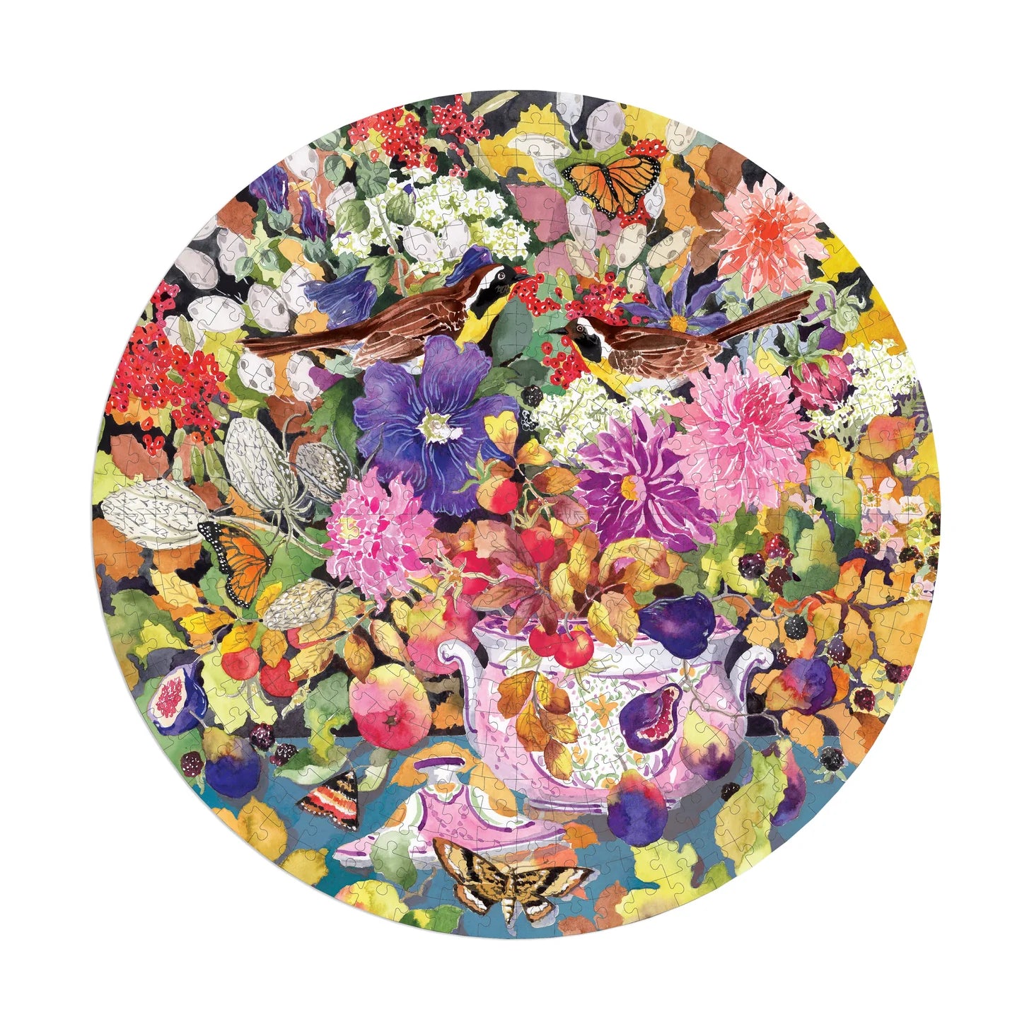 Autumn Bouquet 500 Piece Round Puzzle