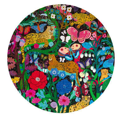 Jaguars & Butterflies 500 Piece Round Puzzle