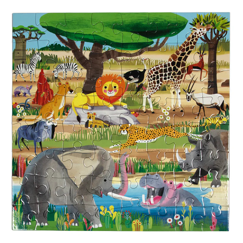 eeBoo Savanna 64 Piece Puzzle