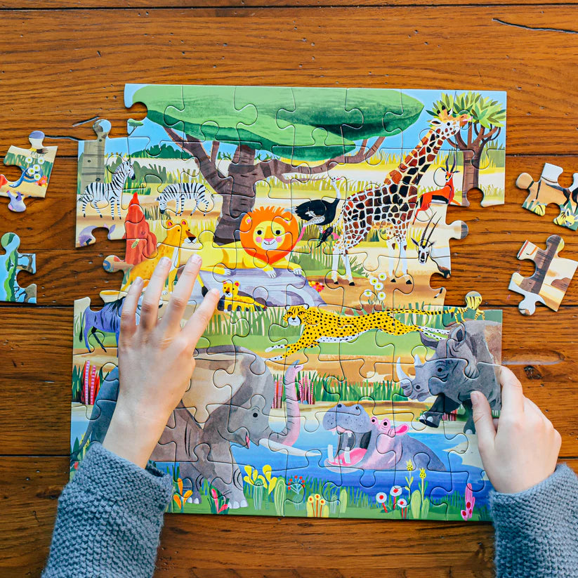 eeBoo Savanna 64 Piece Puzzle