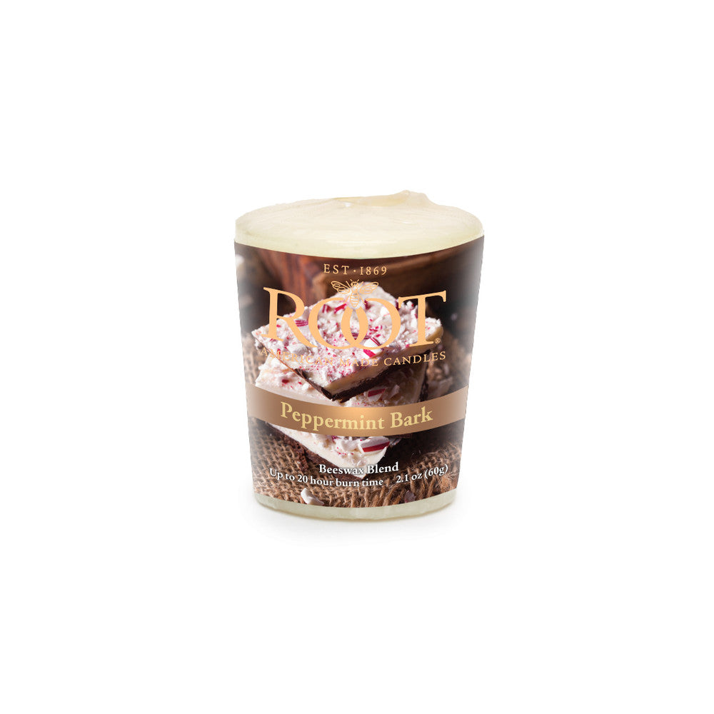 Root Candles Votive Peppermint Bark