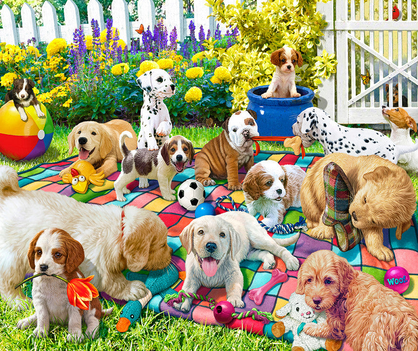 Playful Pups on Parade 1000 Piece Puzzle