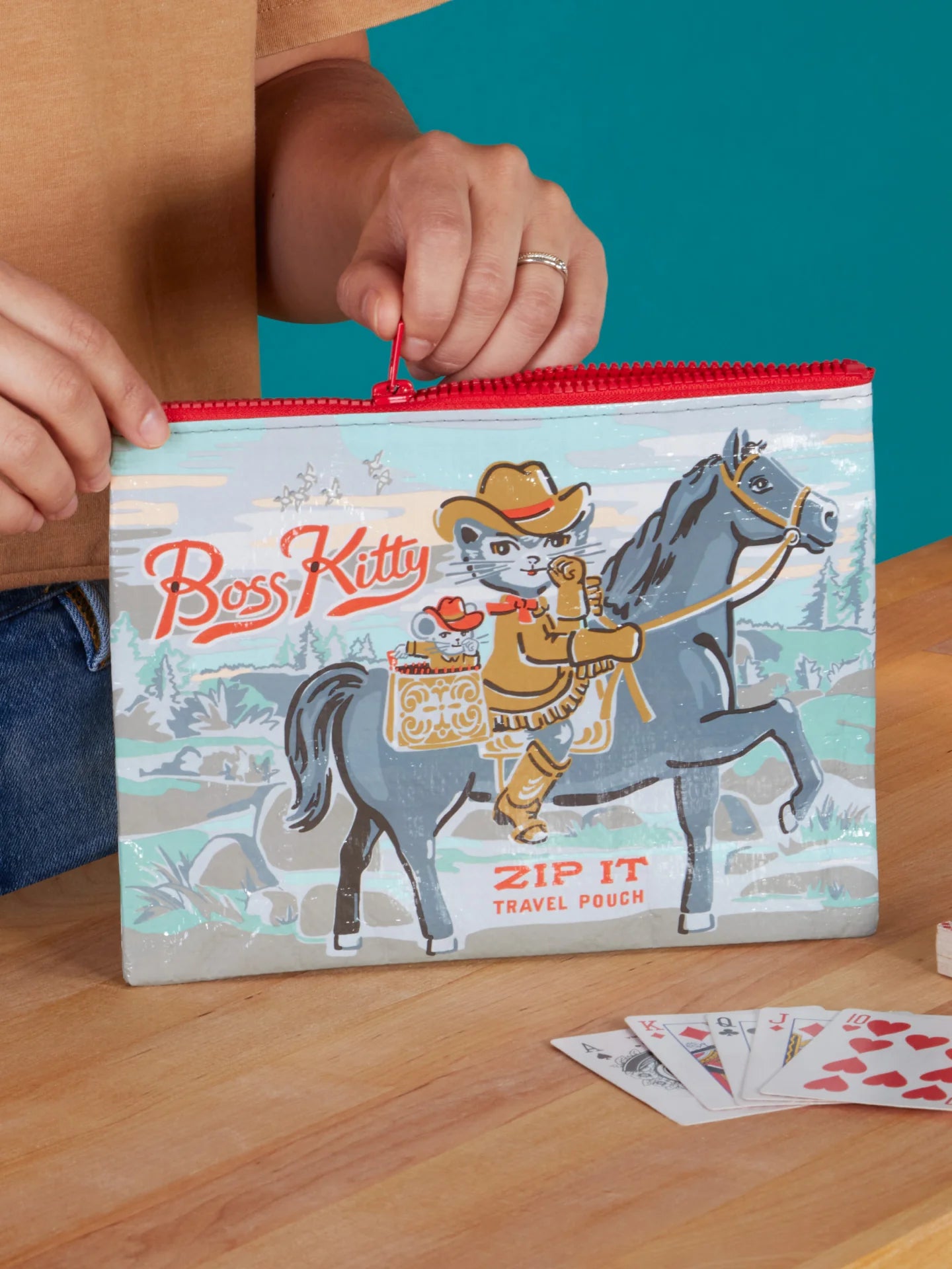 BLUQ Boss Kitty Zipper Pouch