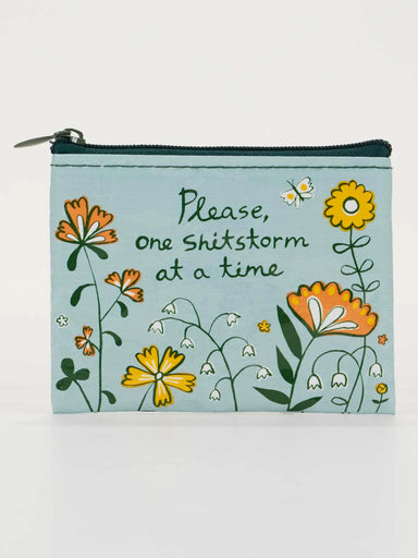 Blue Q Please, One Shitstorm At A Time Coin Purse