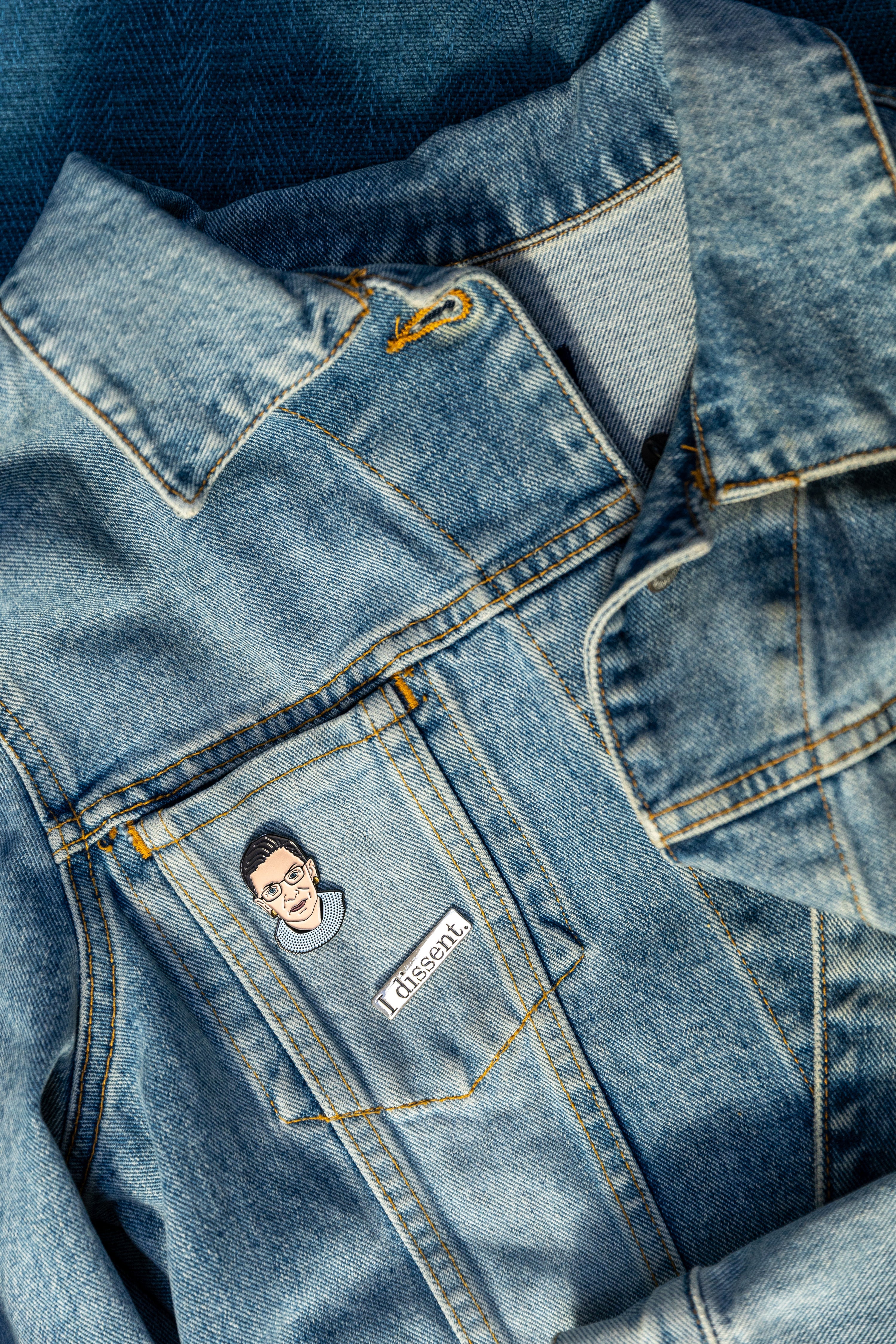 UPG Ruth Bader Ginsburg & "I Dissent" Enamel Pin Set