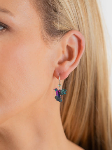 Holly Yashi Picaflor Earrings - Blue and Silver    