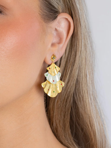 Holly Yashi Dancing Tree Earrings - Gold and Silver