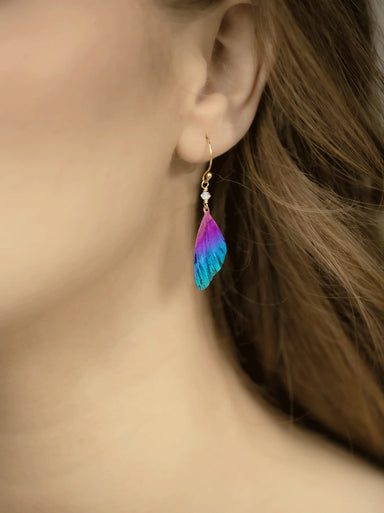 Holly Yashi Flutterby Earrings - Monarch Blue    