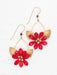 Holly Yashi Poinsettia Earrings - Scarlet