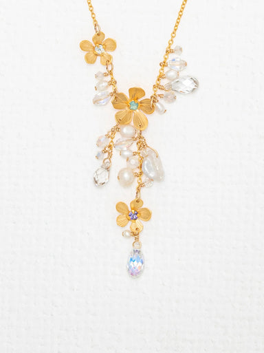 Holly Yashi Rafaela Gold and White Necklace    