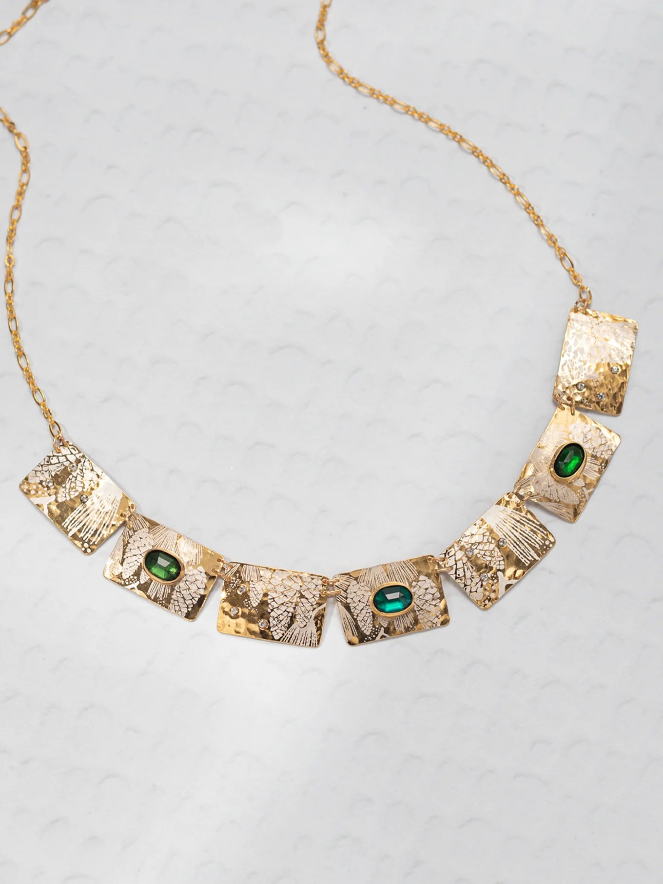 Holly Yashi Gilded Petra Necklace - Emerald    