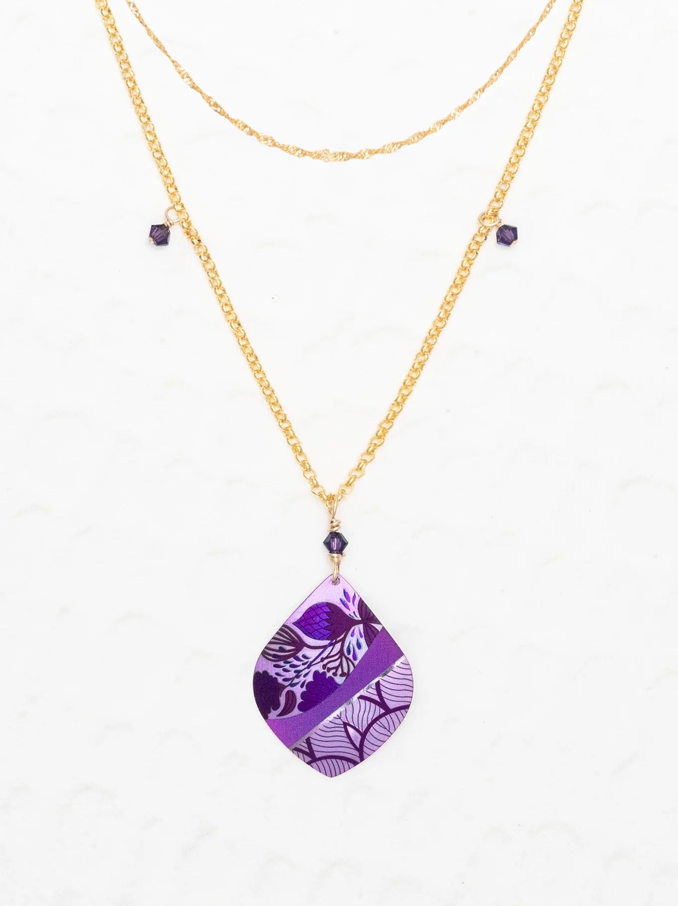 Holly Yashi Lani Necklace - Pua Purple    