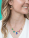 Holly Yashi Healing Elm Leaf Necklace - Rainbow    