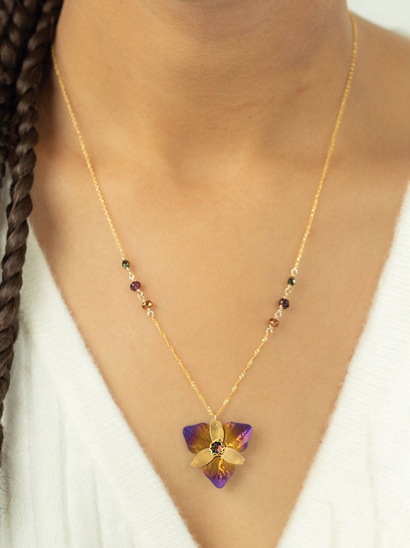 Holly Yashi Orla Pendant Necklace - Golden Mist    
