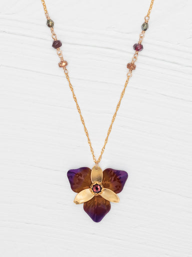 Holly Yashi Orla Pendant Necklace - Mulberry    