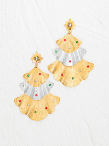 Holly Yashi Dancing Tree Earrings - Gold and Silver