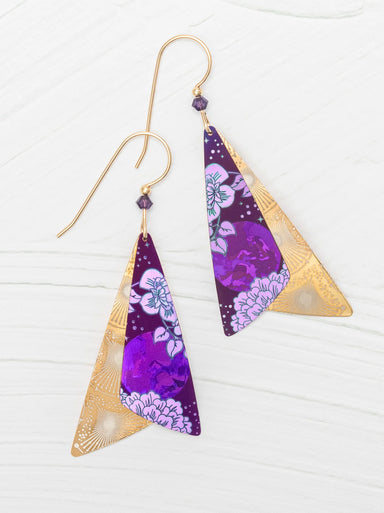 Holly Yashi Earrings Caleen - Plum