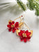 Holly Yashi Poinsettia Earrings - Scarlet