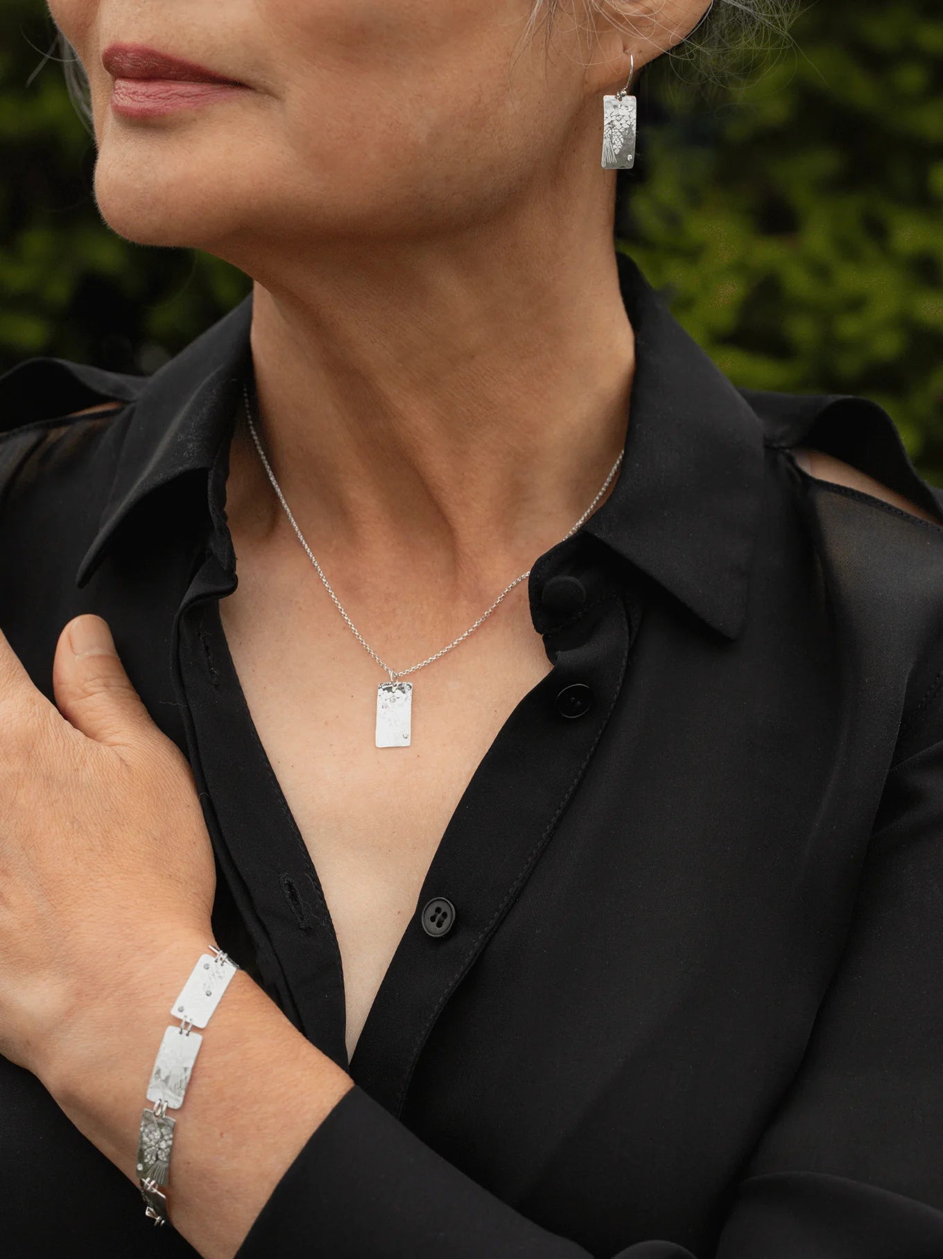 Holly Yashi Radiant Petra Pendant Necklace - Silver    